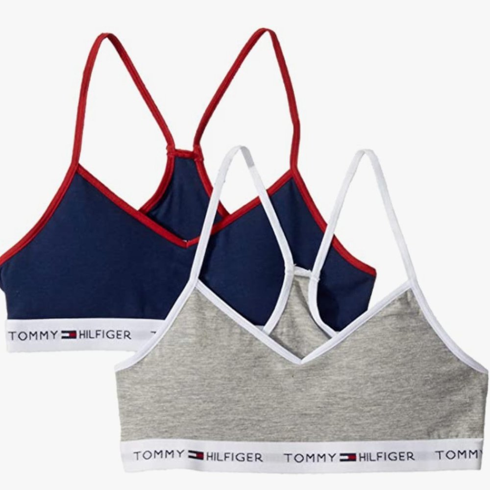 nwt Tommy Hilfiger Girls' Crop Sports Bra (Pack of 2), size 6/7 - Picture 1 of 1
